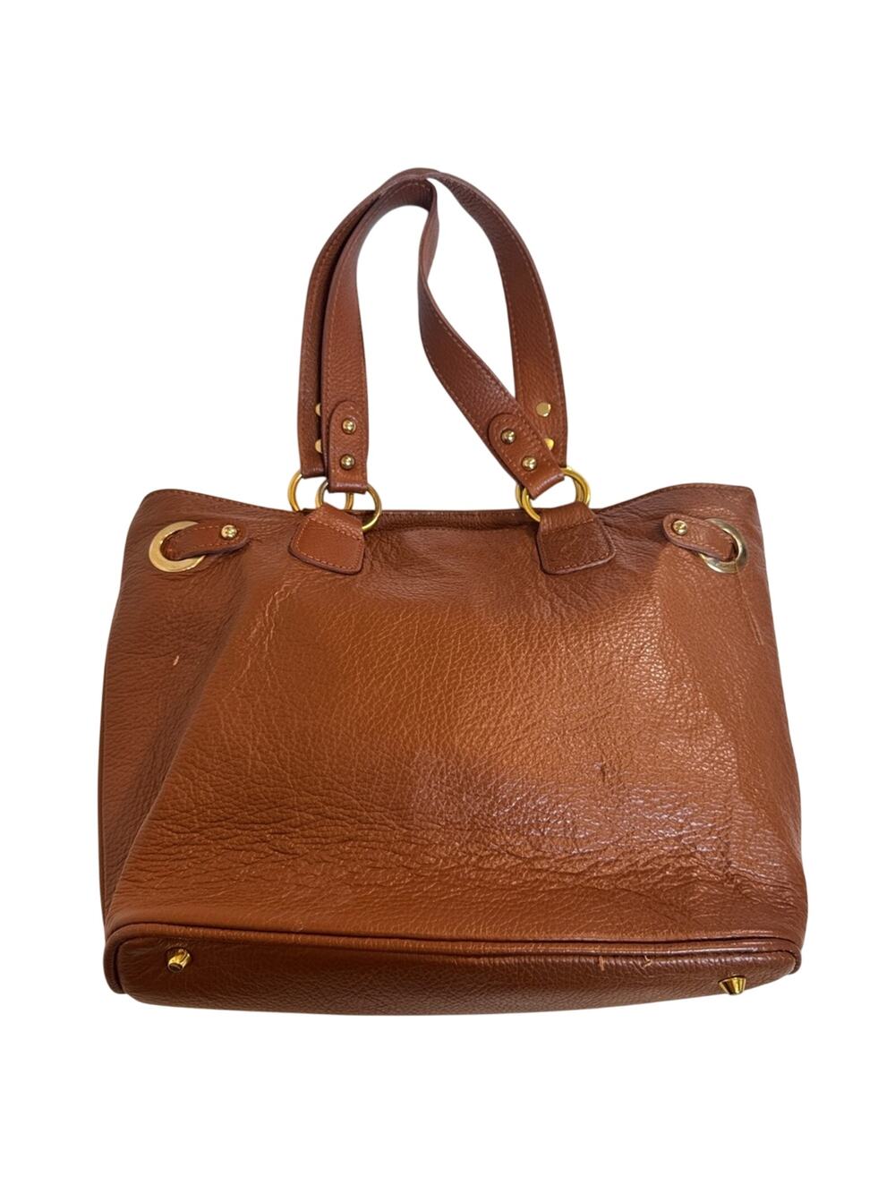 Vintage Tuscany Leather Tan Tote Bag Handbag Purse Classic